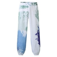 Aoujea Men's Fashion Casual Bloomers Loose Elastic Beach Athleisure Printed панталони дълги панталони редовно прилягане, леки панталони на хлабина