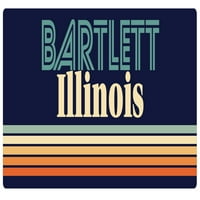 Bartlett Illinois Vinyl Decal Sticker Retro дизайн