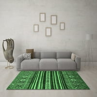 Ahgly Company Indoor Square Abstract Emerald Green Modern Area Rugs, 3 'квадрат