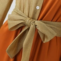Женски есен и зимен дълъг ръкав ревера v шия за шиещи длъжни панталони комбинезон