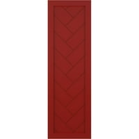 Екена Милуърк 12 в 80 з вярно Фит ПВЦ един панел Рибена кост модерен стил фиксирани монтажни щори, огън червено