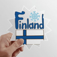Финландия Национален флаг Син модел Sun Vinyl Sticker Багаж Графити Цветна декола