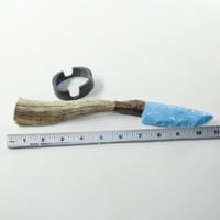 Елк Антлер дръжка непрозрачна стъклена острие орнаментален нож № 292d планински човек нож