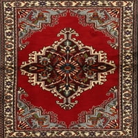 Ahgly Company Indoor Clayer Традиционни килими от червен медальон, 8 'квадрат
