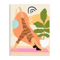 Ступел индустрии смели абстрактни форми йога Фитнес лице растение 15, дизайн от Ани Уорън